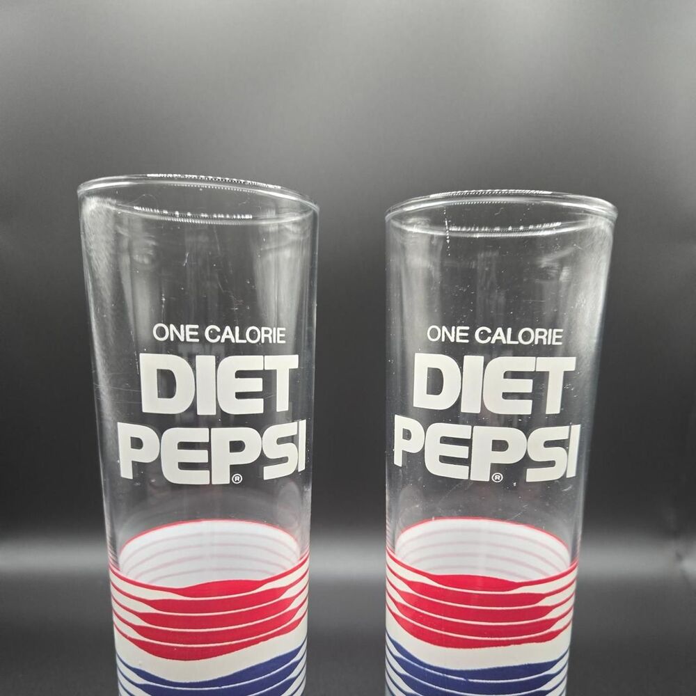 Diet Pepsi glasses (2)